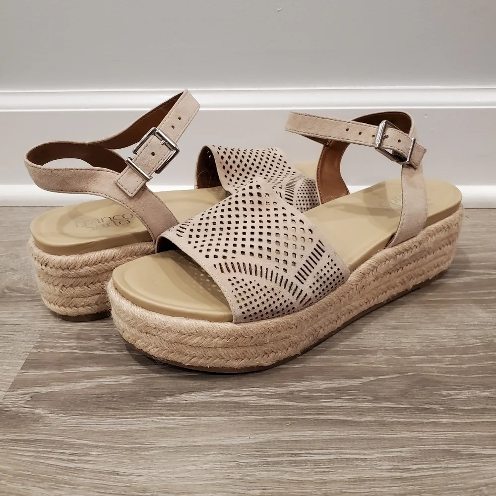 NEW Franco Sarto Tennia Espadrilles Beige